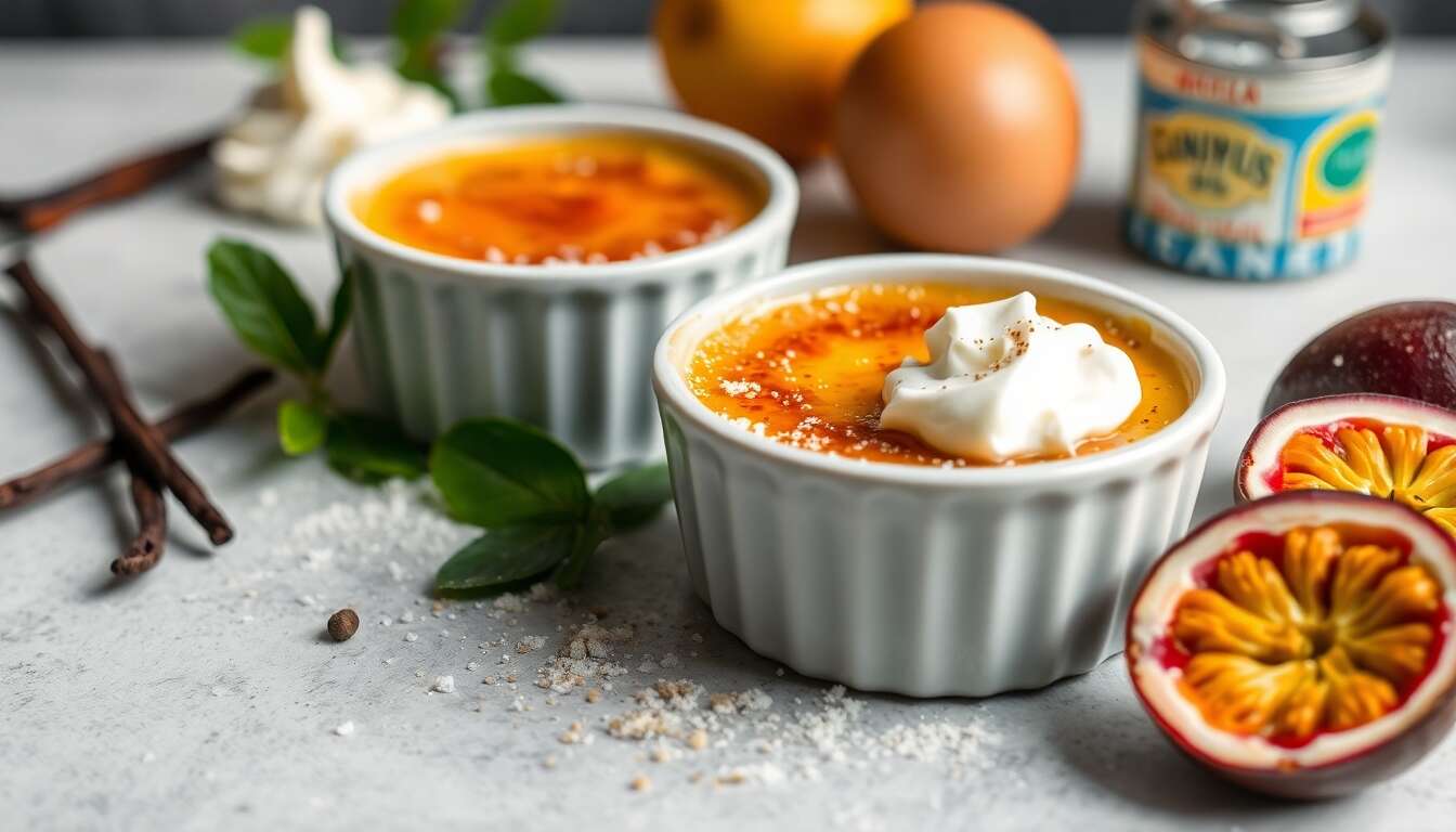 Crèmes brûlées à la vanille et passion : la recette gourmande