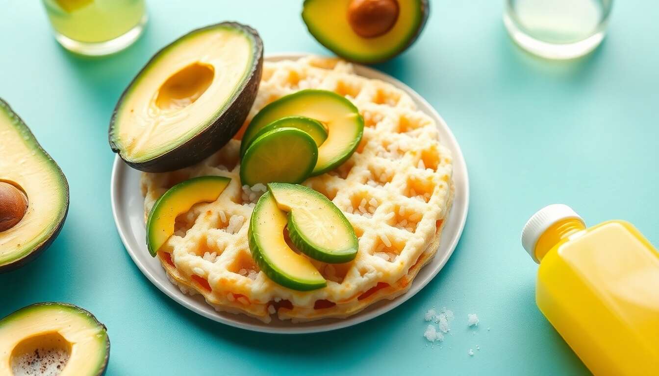 Recette de gaufres de riz à l'avocat