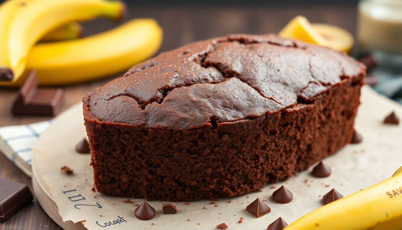 Banana Bread Moelleux au Chocolat : recette Délicieuse