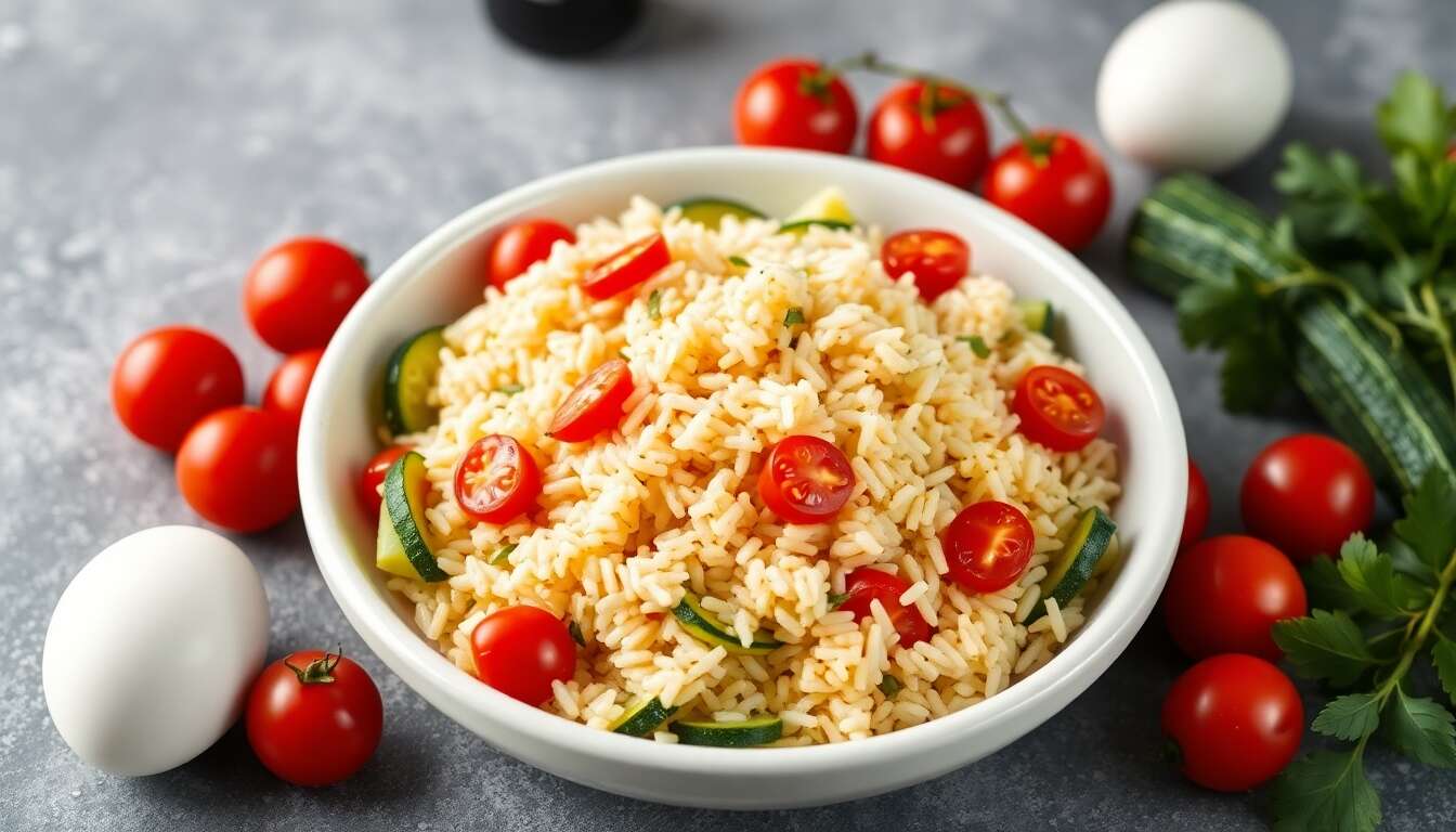 Riz sauté aux courgettes et tomates : une recette savoureuse