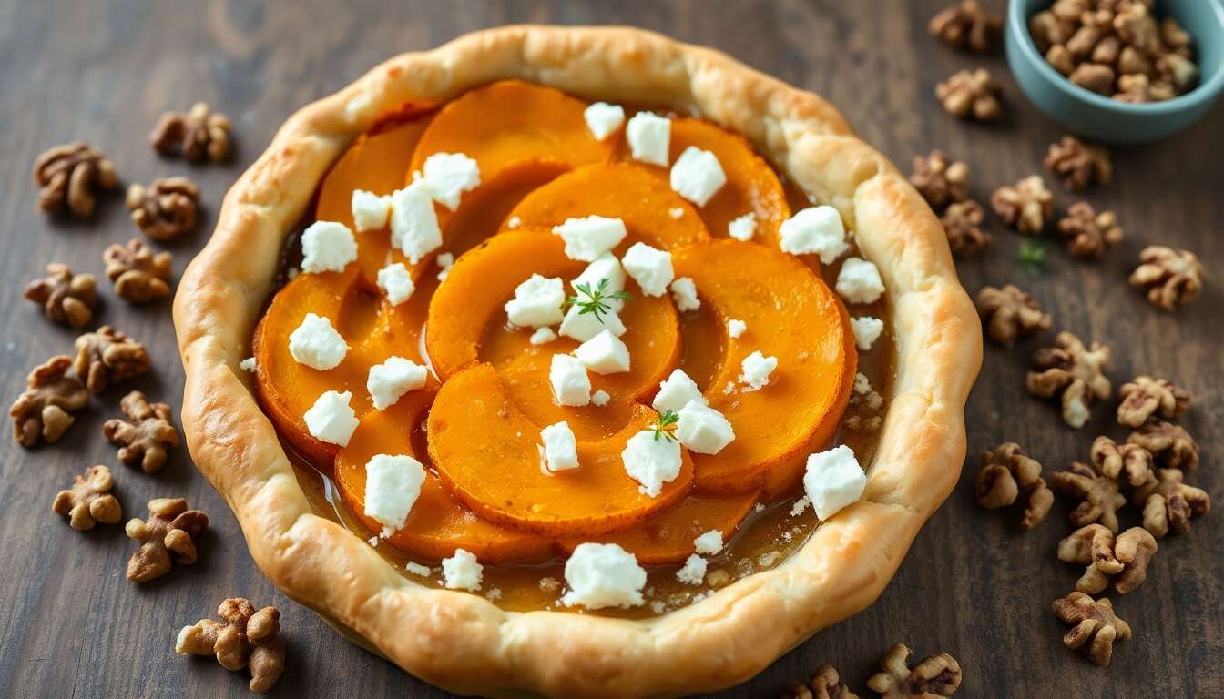 Tatin de potimarron à la feta : recette gourmande