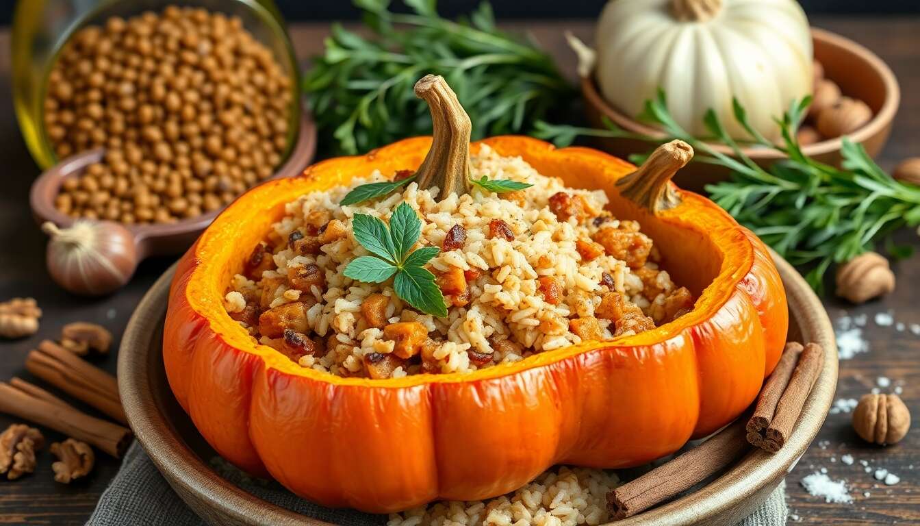 Potimarron farci végétarien : recette savoureuse et saine