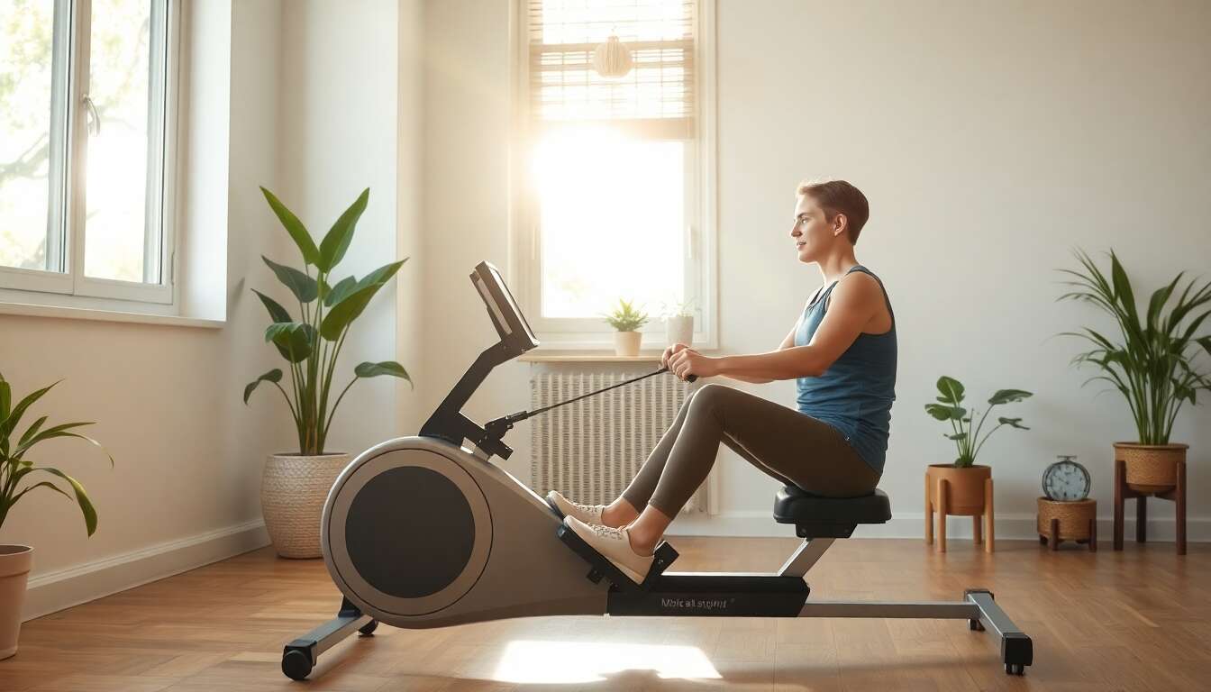 Réduire le stress quotidien grâce à l'exercice sur un rameur
