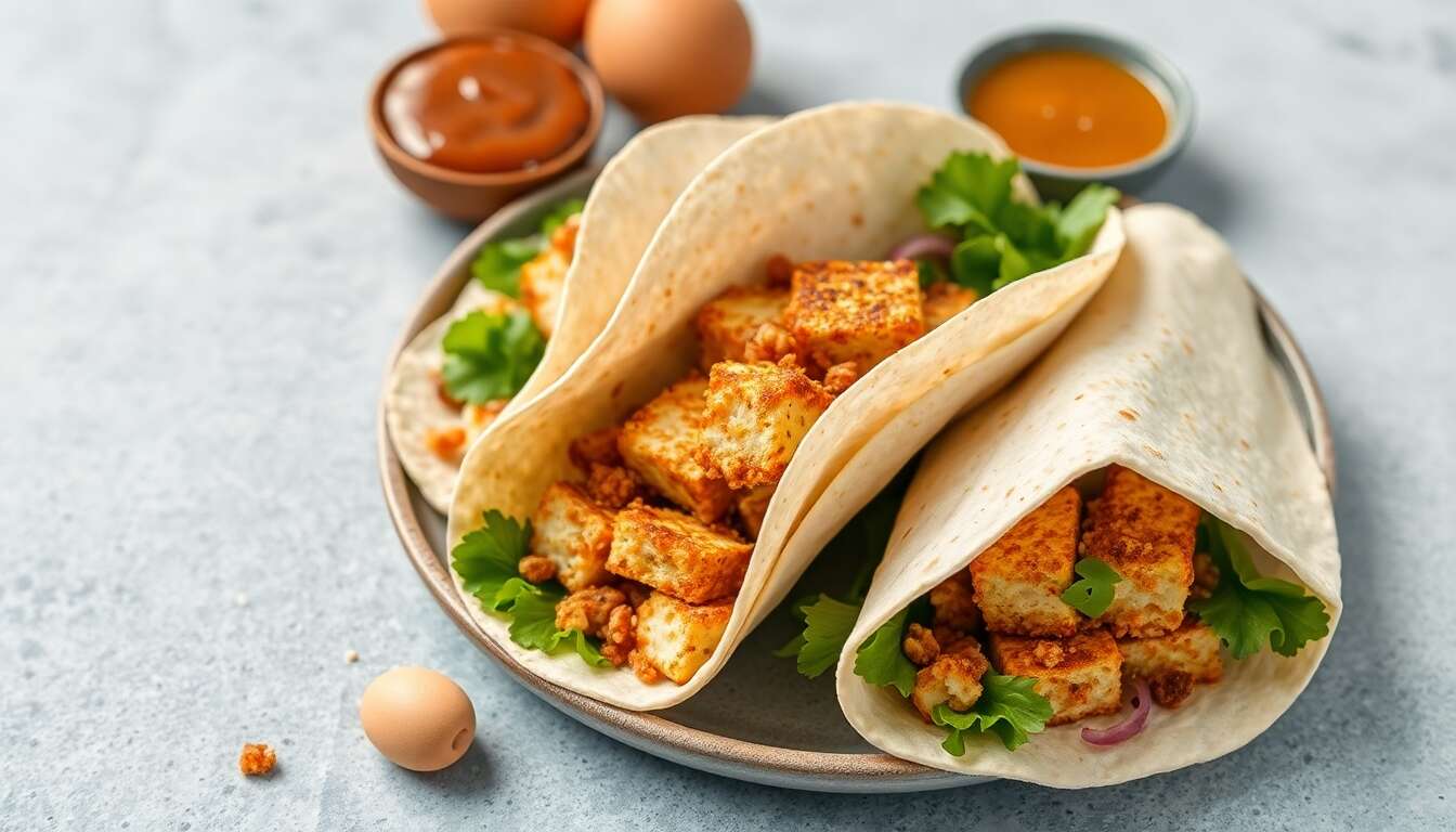 Recette de wraps au tofu pané : délices sains et savoureux