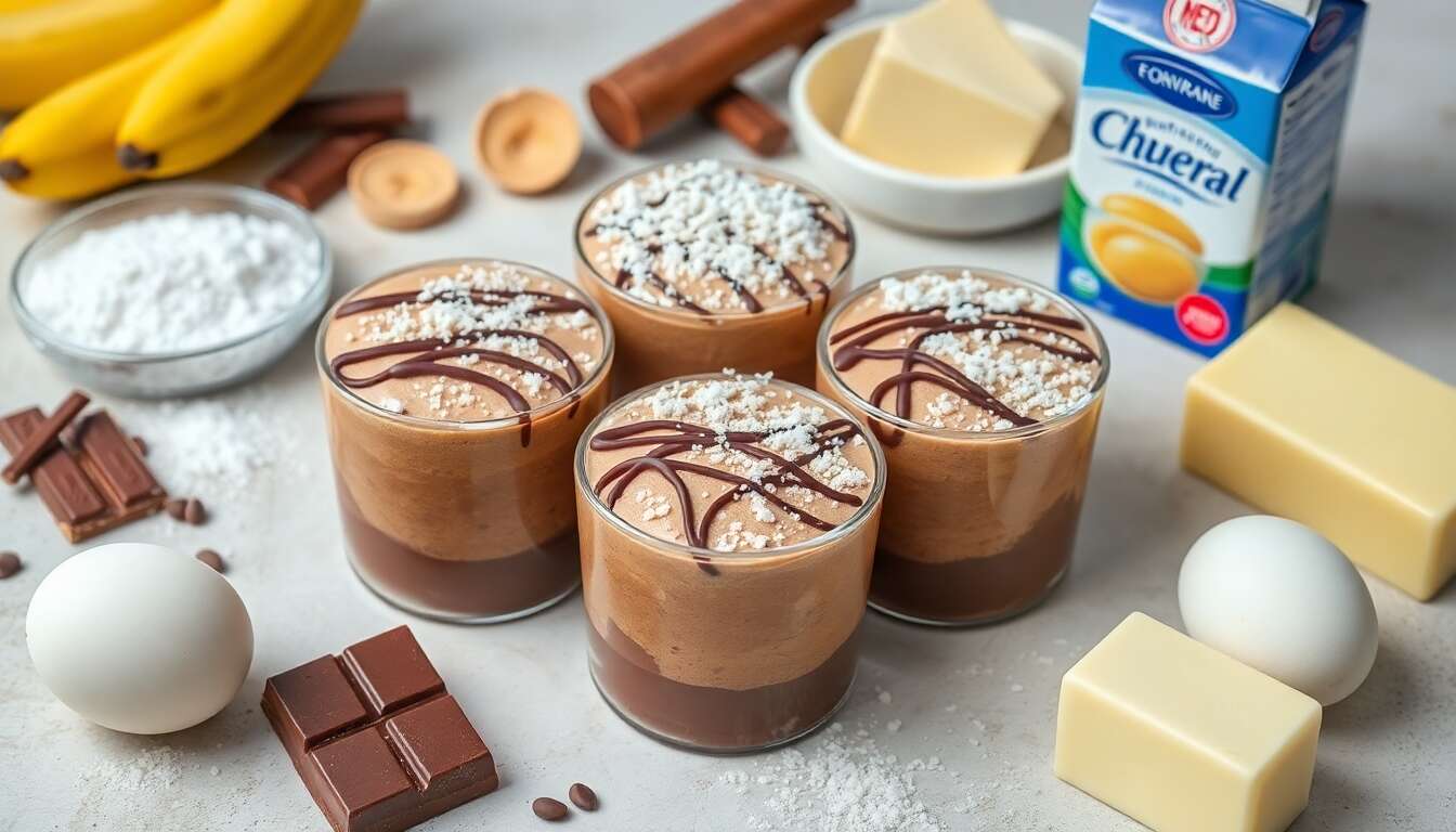 Recette de crèmes banane choco irrésistibles
