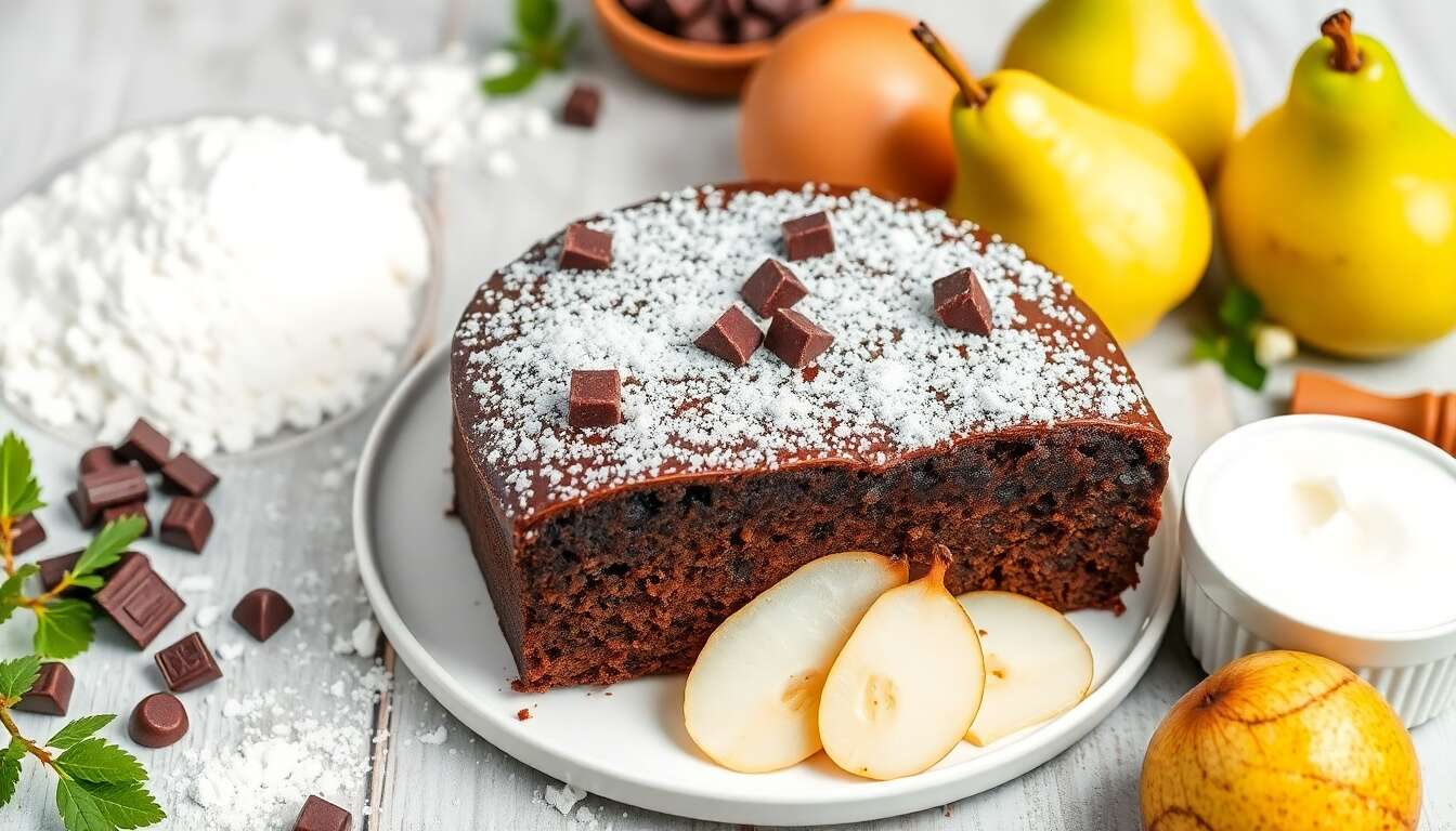 Recette de cake poires chocolat irrésistible