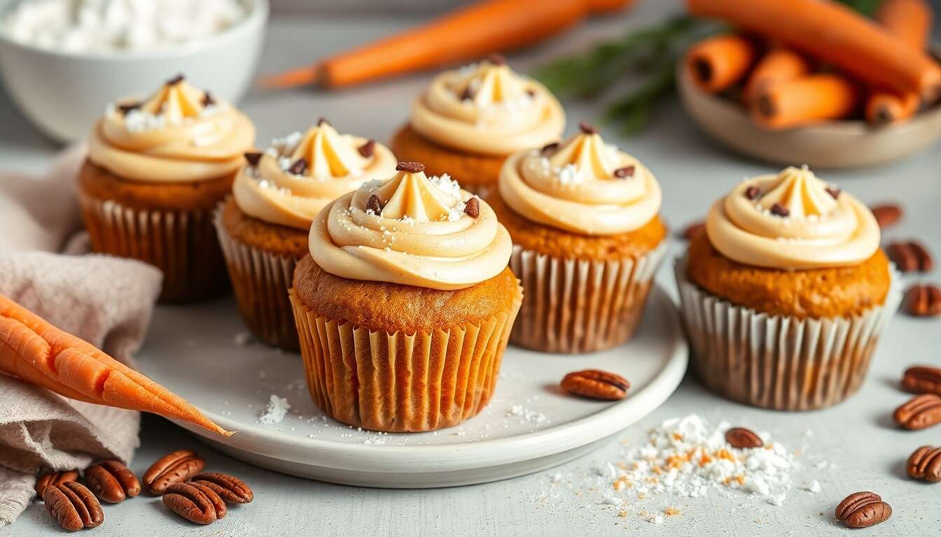 Recette de cupcakes à la carotte : moelleux et savoureux