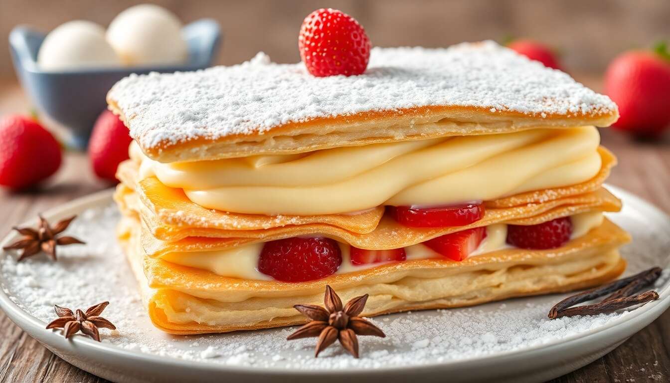 Mille-feuille aux fraises : recette gourmande et facile