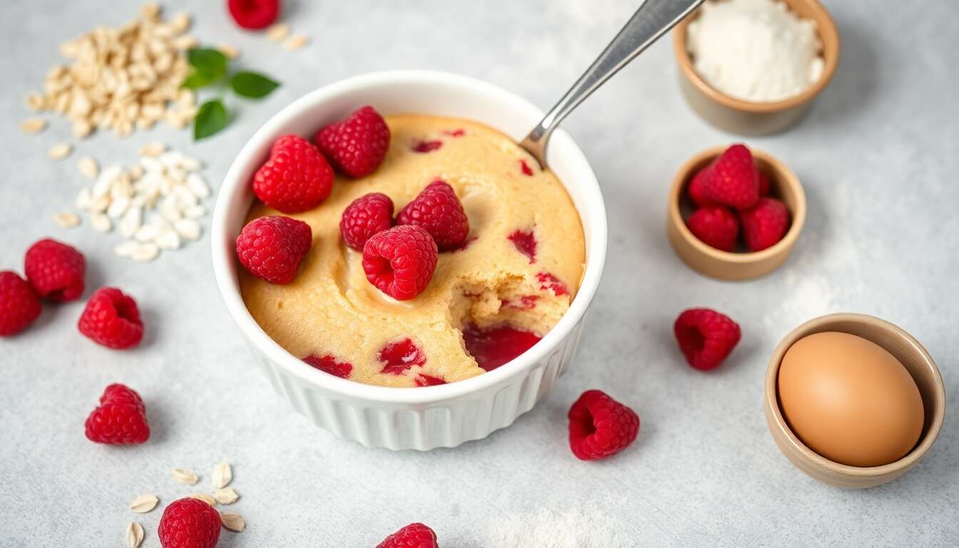 Recette facile de bowlcake aux framboises