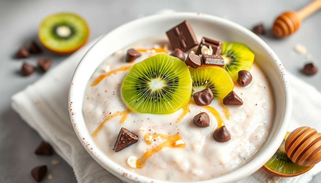 Recette de porridge au kiwi et chocolat : un délice français