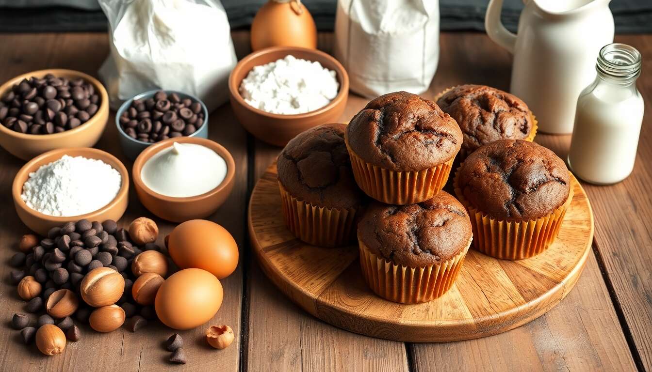 Délicieux muffins choco-noisettes : la recette facile