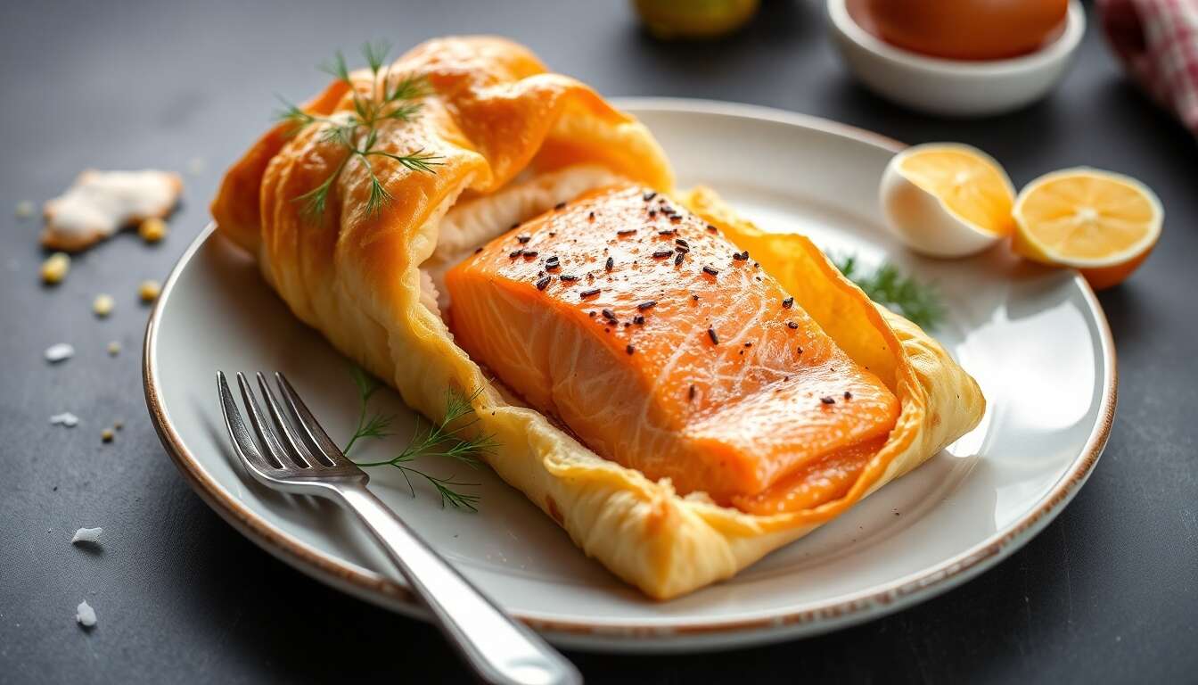 Recette facile de saumon en croûte