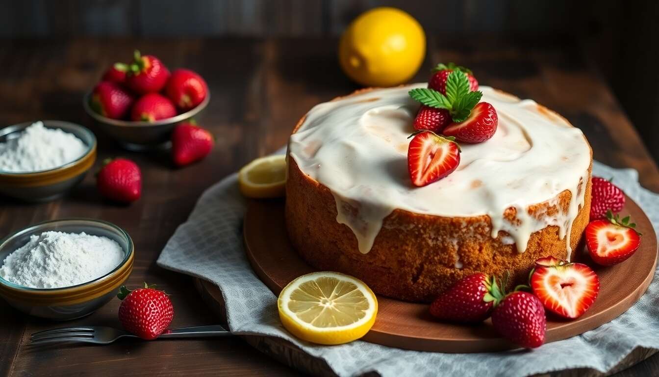 Gâteau Citron Fraises : recette Healthy Facile