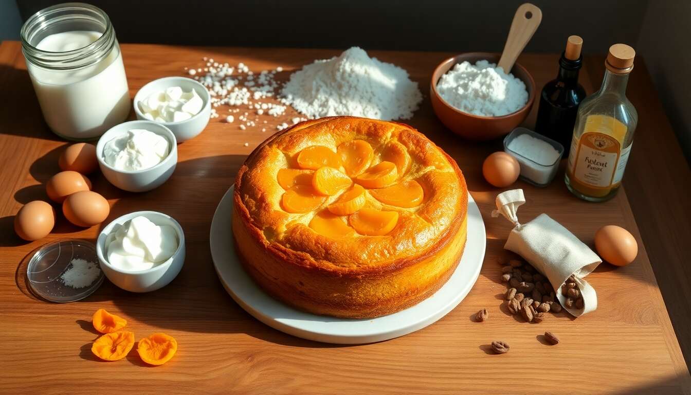 Cake au yaourt et abricots : recette facile