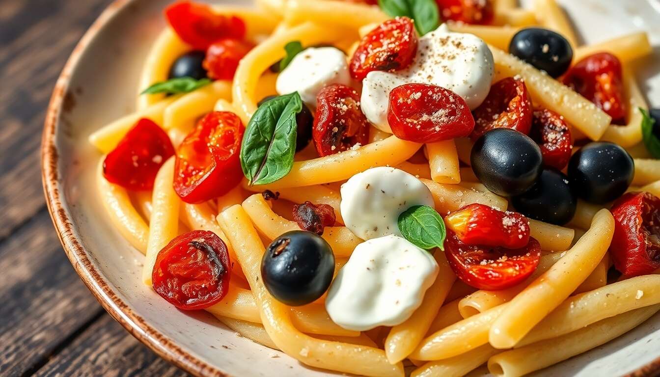 Pennes aux légumes d'été et burrata : une recette gourmande