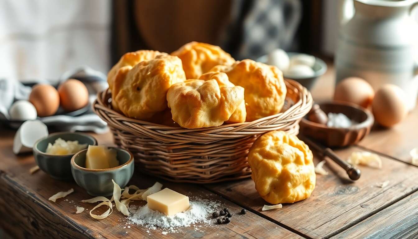 Gougères au parmesan : recette savoureuse et facile