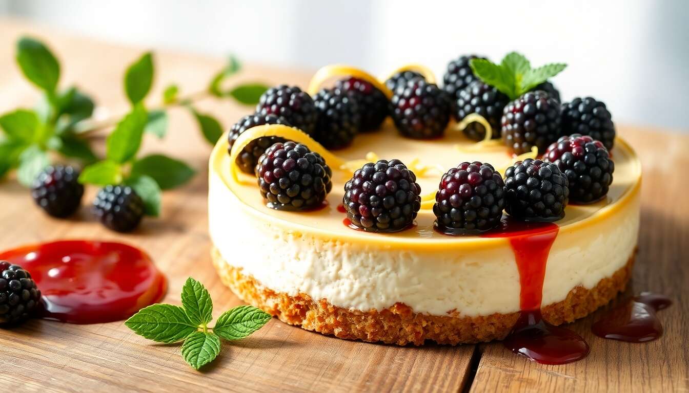 Cheesecake aux mûres et citron : recette gourmande