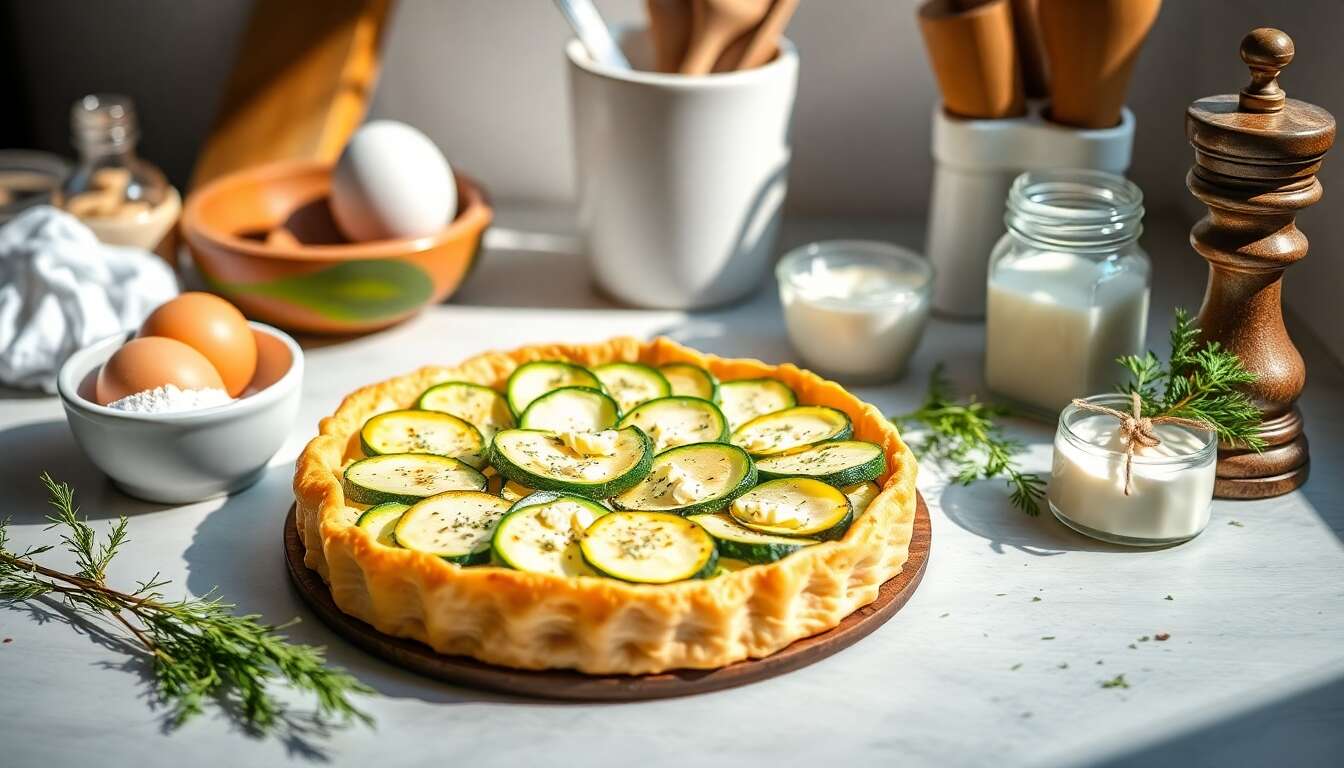 Recette de tarte chèvre-courgettes : délice facile et rapide