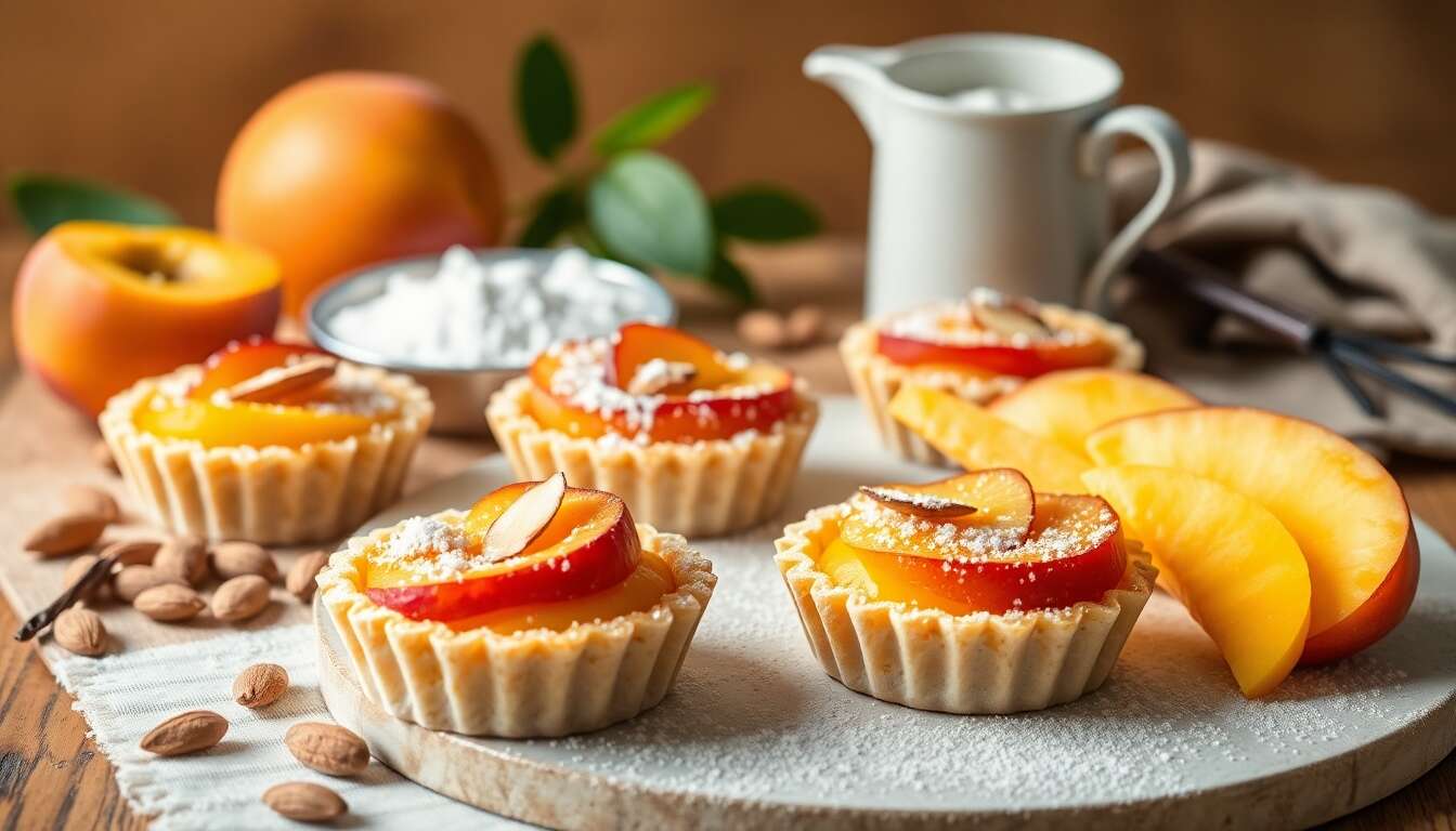 Tartelettes pêches et mangue : recette gourmande