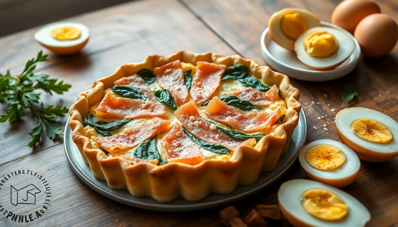Recette de quiche épinards et saumon : délice facile à réaliser