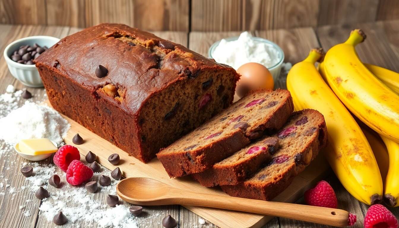 Banana Bread Chocolat Framboises : la Recette Gourmande