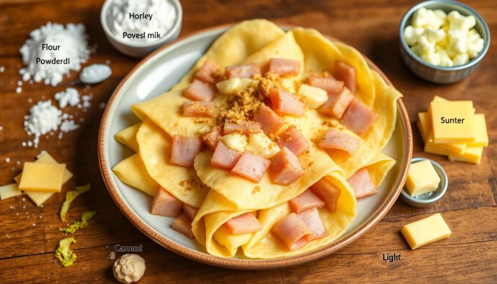 Crêpes garnies au jambon et chou-fleur : une recette savoureuse