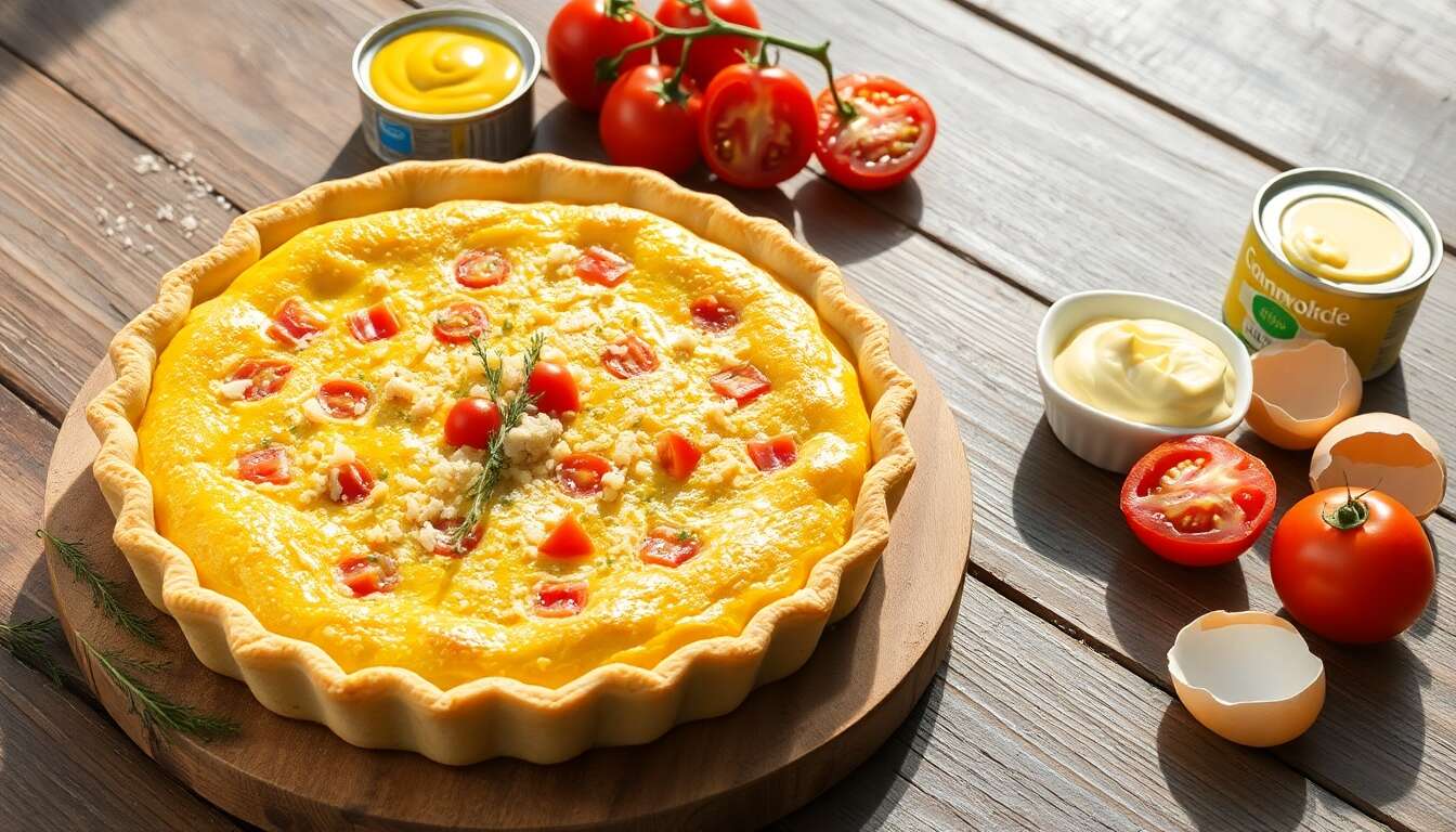 Recette de quiche thon, tomates et moutarde : un délice facile à réaliser