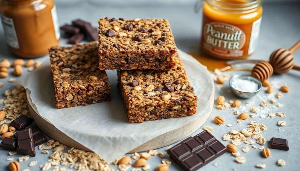 Recette de barres céréales choco cacahuètes maison