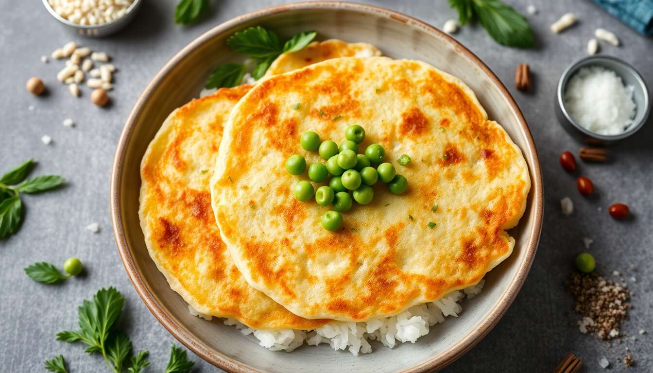 Recette de galettes de riz et petits pois faciles