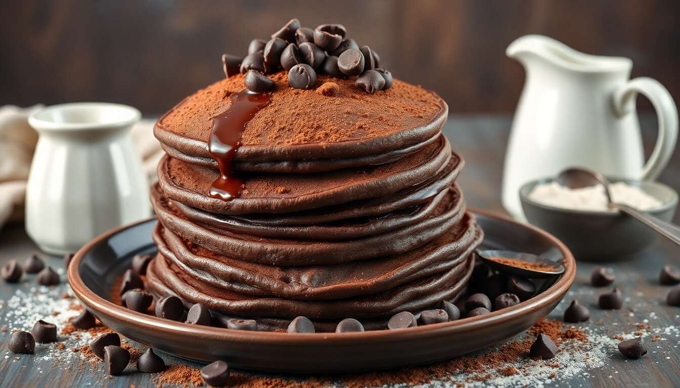 Recette de pancakes tout chocolat irrésistibles