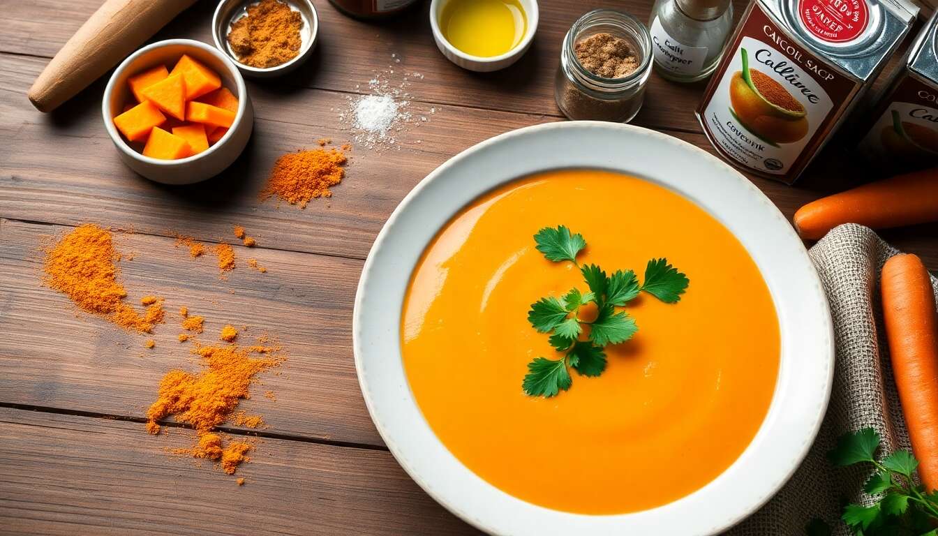Velouté de carottes : recette au gingembre et curry