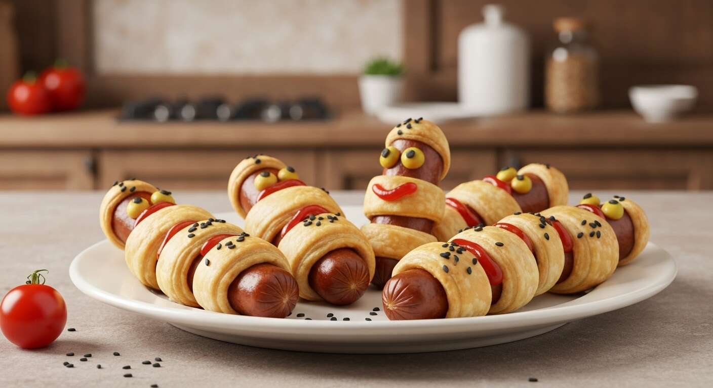 Recette de Momies à la Pâte Feuilletée : apéritif Effrayant pour Halloween