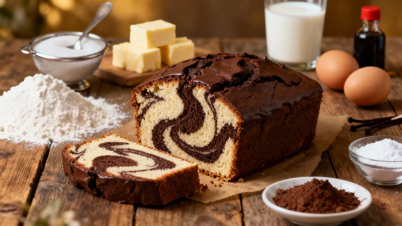 Recette de cake marbré au chocolat : irrésistible et facile