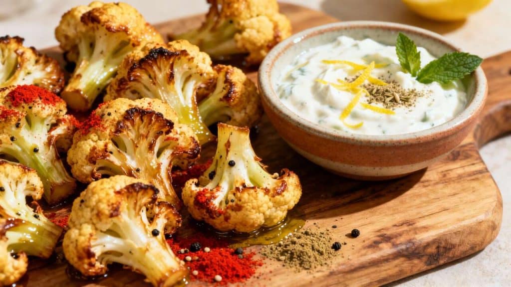 Chou-fleur rôti : recette de la sauce yaourt