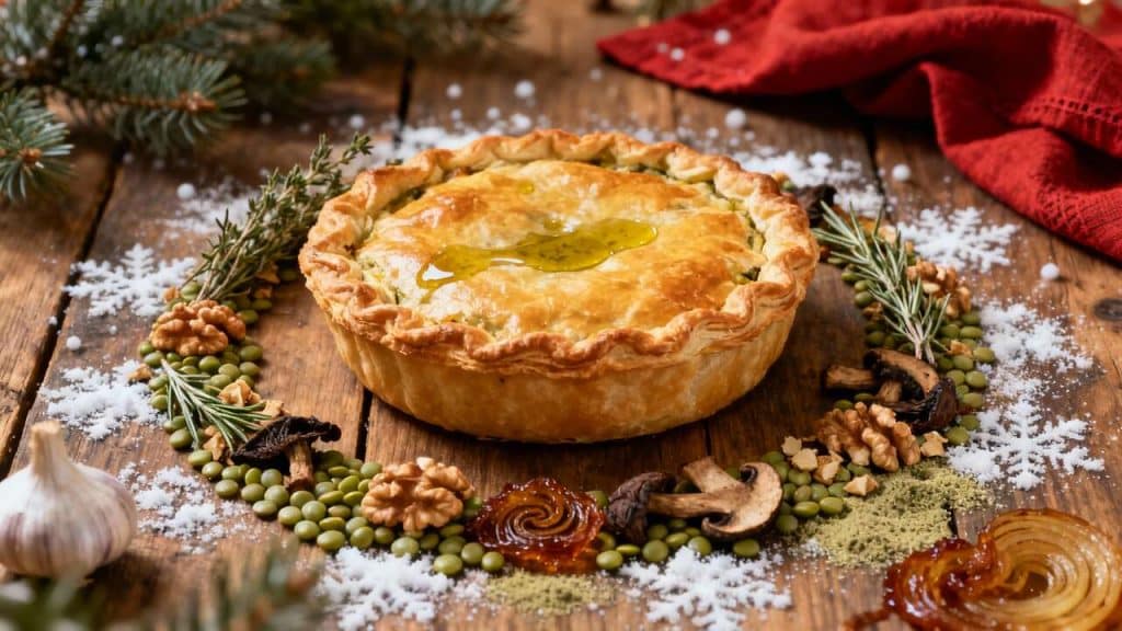 Recette de tourte de Noël végétarienne : savoureuse et festive