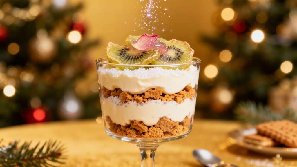 Recette de verrines de Noël au kiwi