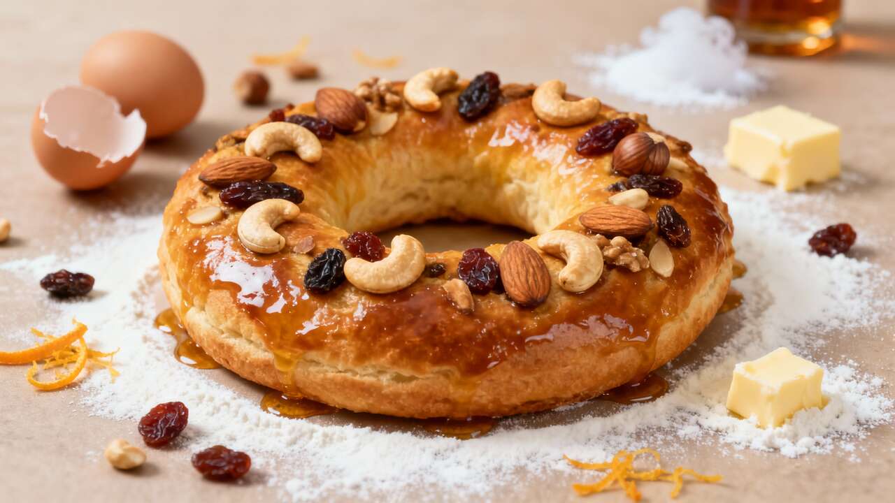 Recette de couronne aux fruits secs et noix de cajou