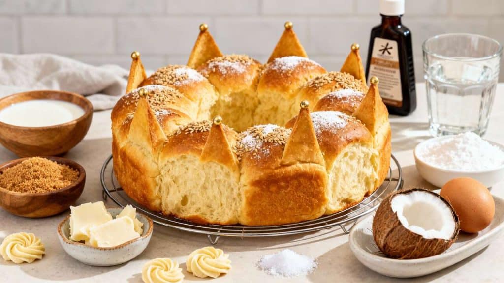 Recette de brioche couronne des rois saine