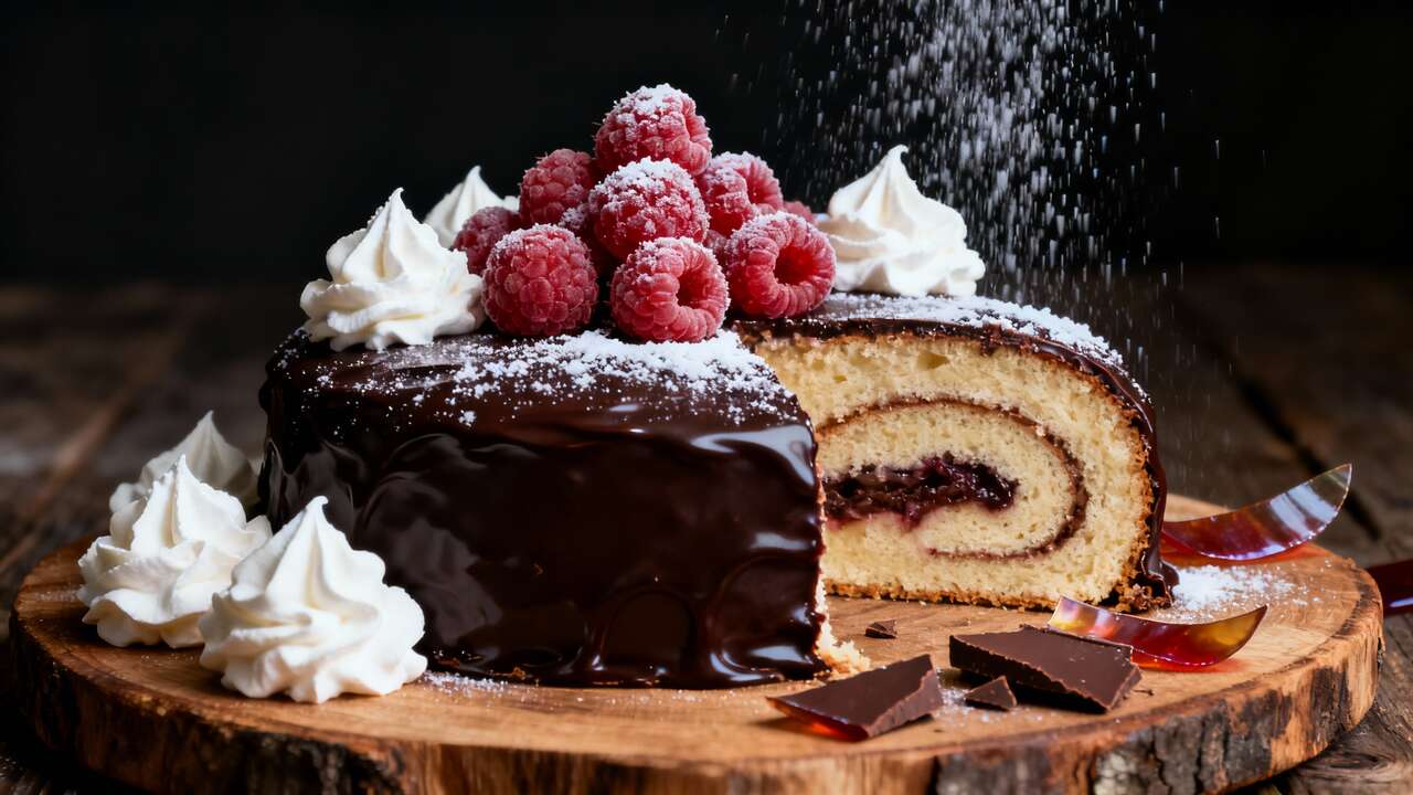 Bûche chocolat framboises : recette gourmande facile