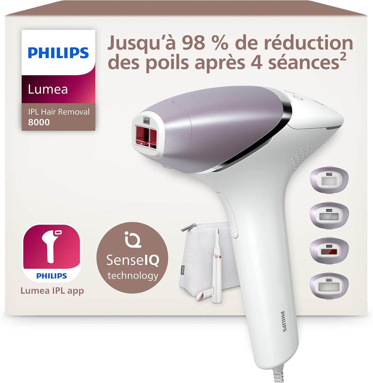 Test : philips Lumea série 8000, épilateur à lumière pulsée