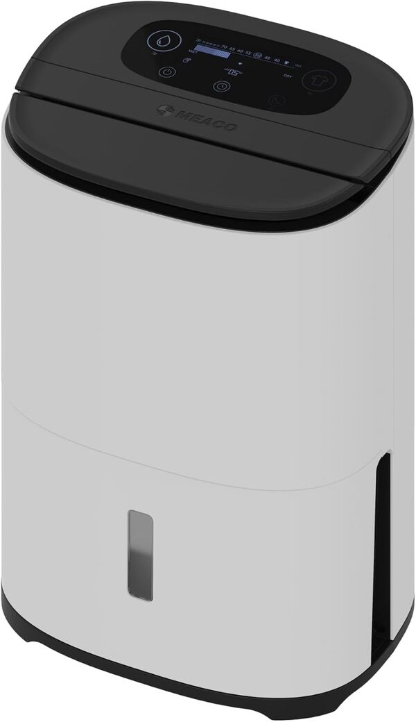 Meaco MeacoDry Arete® Two 12L Déshumidificateur et Purificateur d'Air HEPA H13, avec Application Wi-Fi Meaco, Mode Humidité Intelligente, Basse Consommation Énergétique, Garantie 5 Ans.