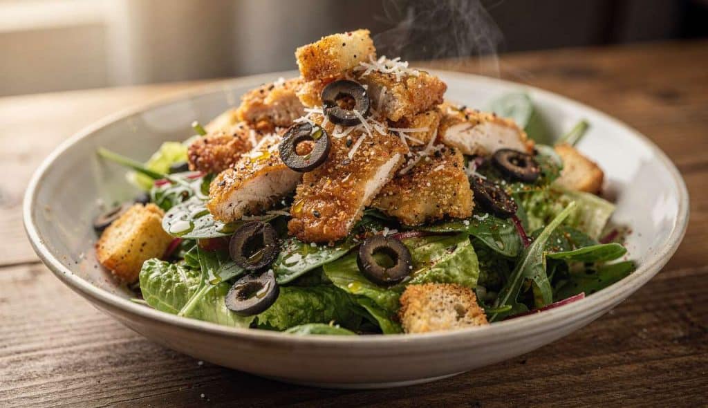 Salade de poulet croustillant : recette savoureuse et facile