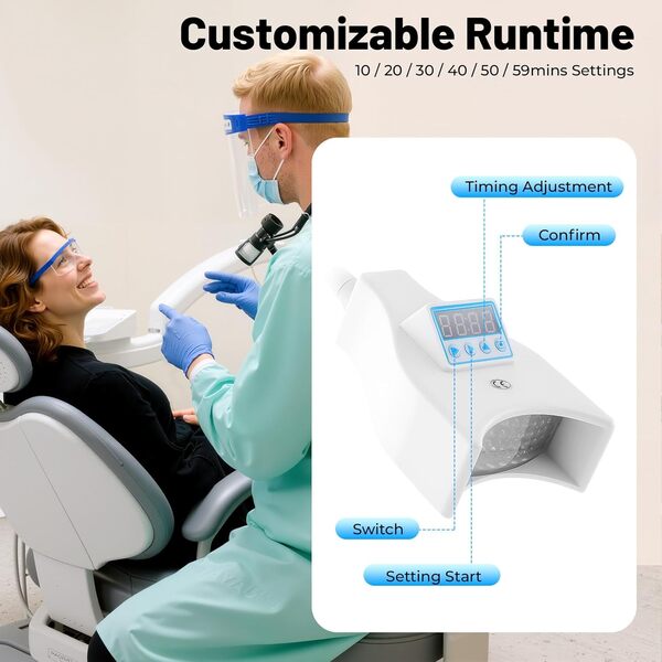 Blanchiment Lampe De Dentaire Mobile LED Décolorer Dentaire Accelera Lumière Bleue Angle Ajustable, 110-240 V Refroidissement Par Ventilation Centrifuge