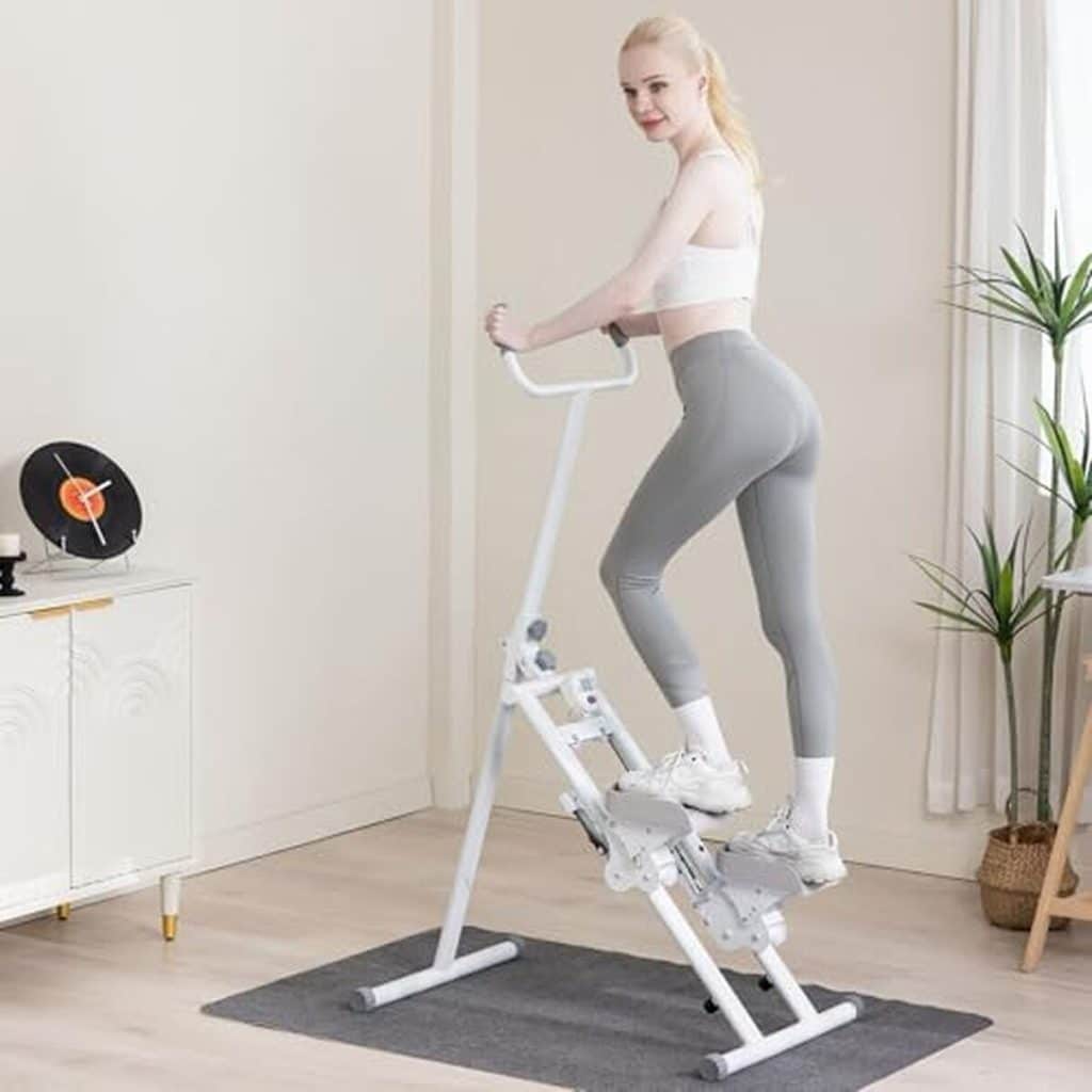 Test appareil Stepper Climber Fitness avec écran LCD et poignées