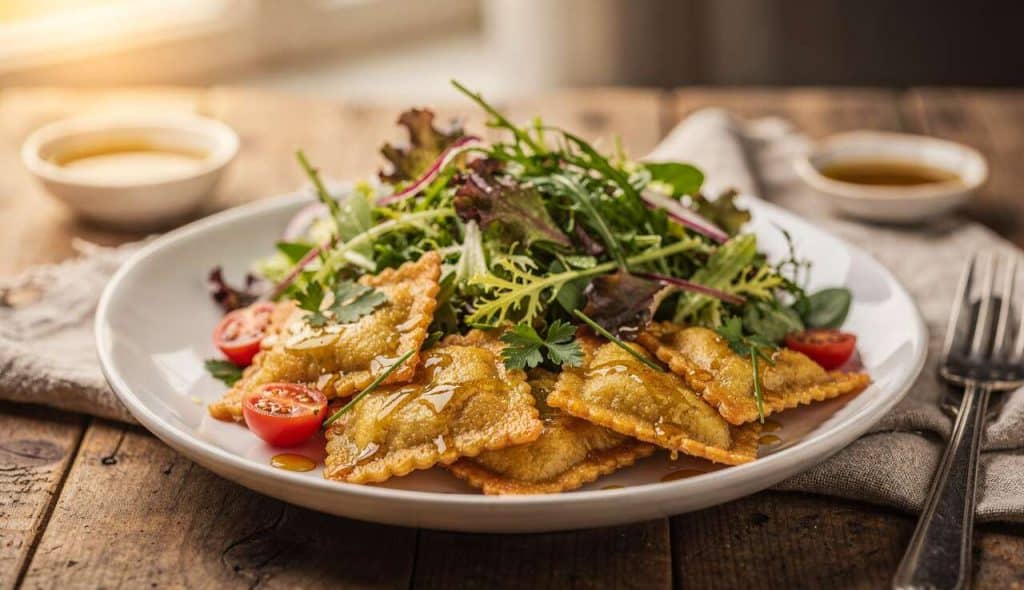 Salade de Ravioles Croustillantes : recette Gourmande et Facile