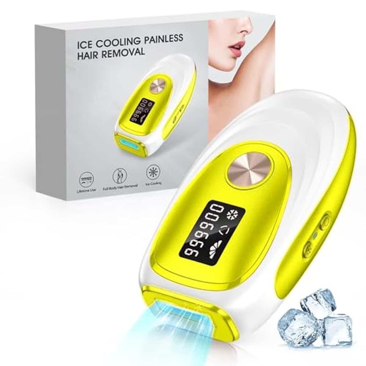 Test de l'épilateur Haarlosy à lumière pulsée avec refroidissement et 999 900 flashes