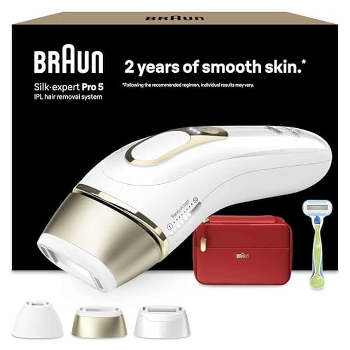 Test de l'épilateur lumière pulsée Braun Silk·expert Pro 5 PL5262 : épilation semi-définitive en 2 séances