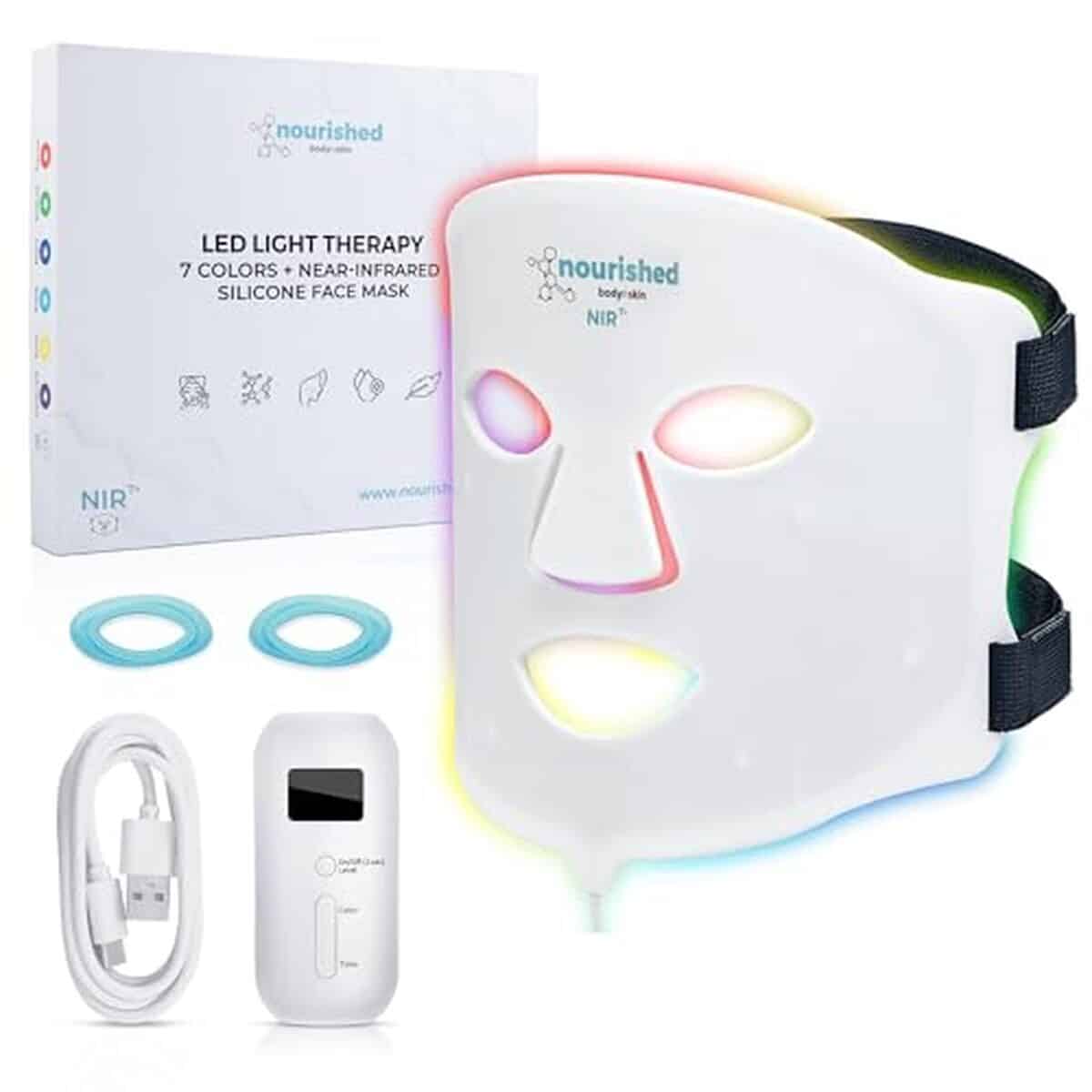 Test du masque facial led 7 couleurs nourished bodynskin : soin anti-âge innovant
