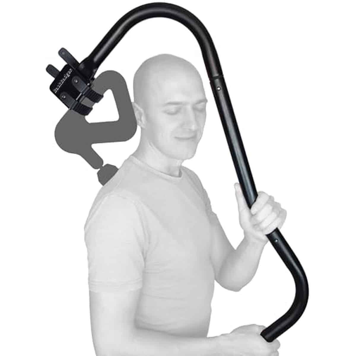 Test du support pour pistolet de massage : atteindre le dos facilement