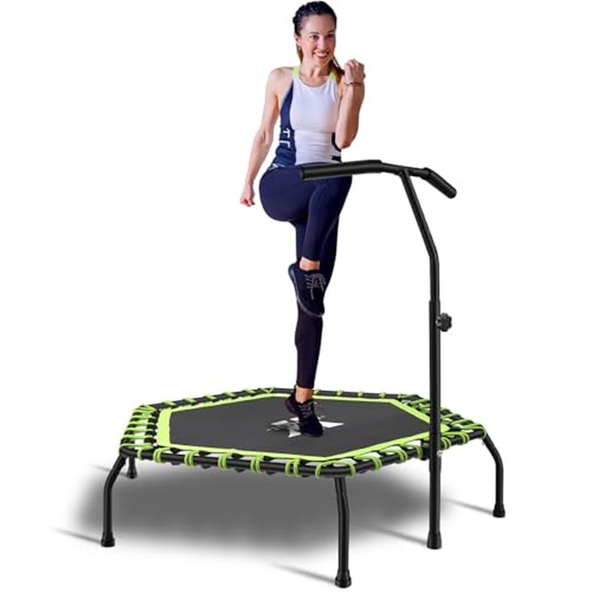 Test du trampoline fitness YYOUNICEST : rebond optimal avec poignée ajustable